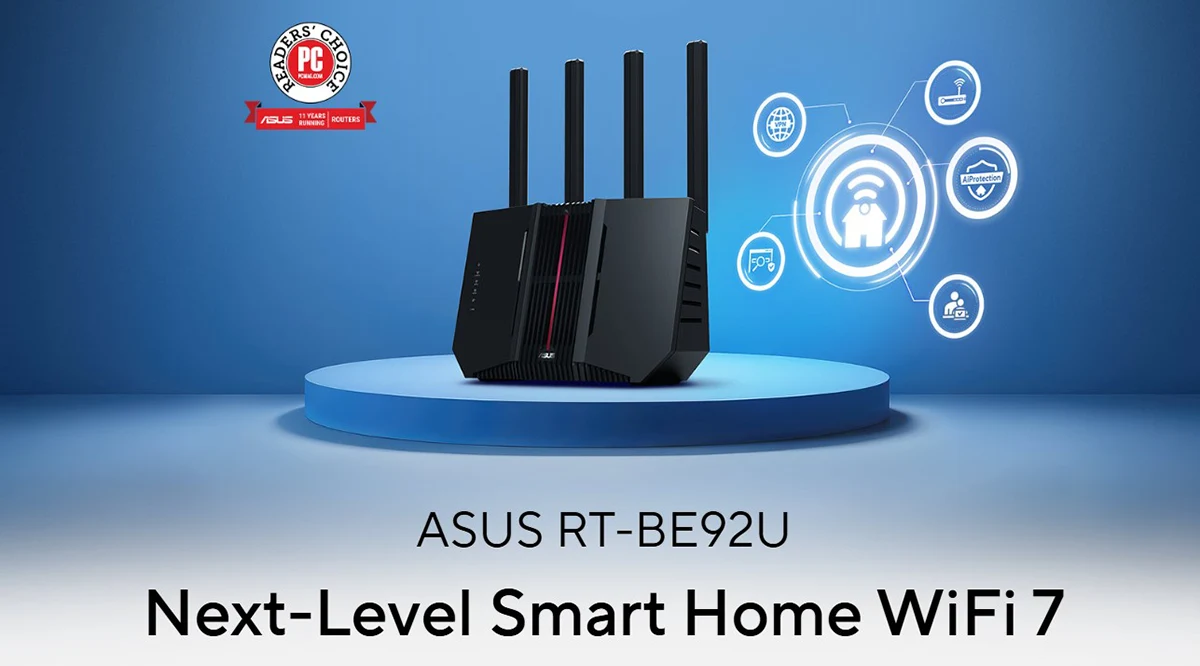 ASUS RT-BE92U Tri-Band WiFi 7 Smart AiMesh Extendable Router Price in Bangladesh ASUS RT-BE92U Tri-Band WiFi 7 Smart AiMesh Extendable Router Price in Bangladesh